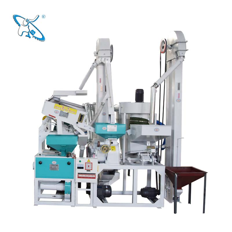 10 Ton 500kg Máquina Compacta Pequeña para Blanquear Arroz Máquina de Descascarar Arroz