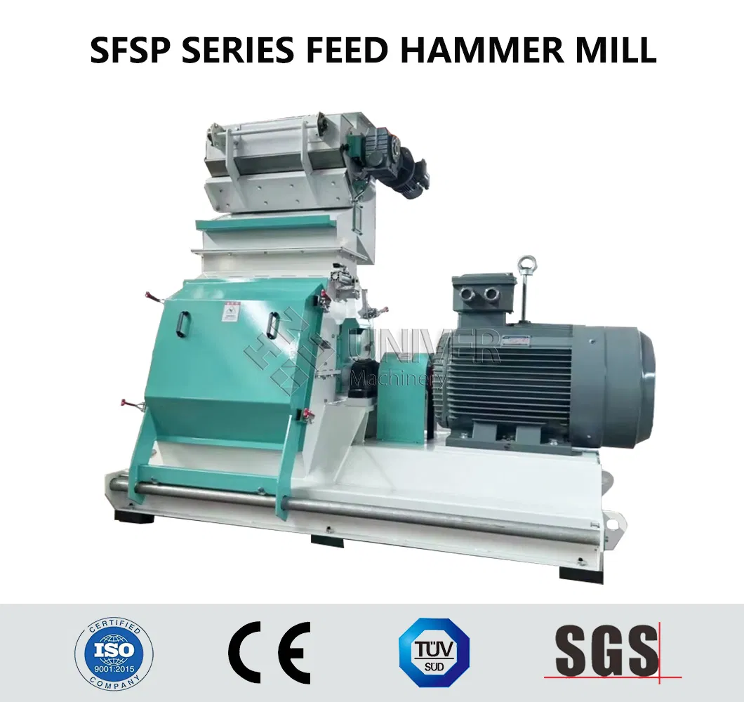 Máquina industrial de molino de martillos para molienda de arroz, cáscara de arroz y maíz de la serie Sfsp