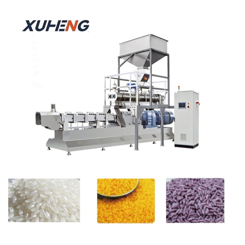 Nuevo equipo de procesamiento de arroz artificial de acero inoxidable línea de producción de arroz nutricional automática