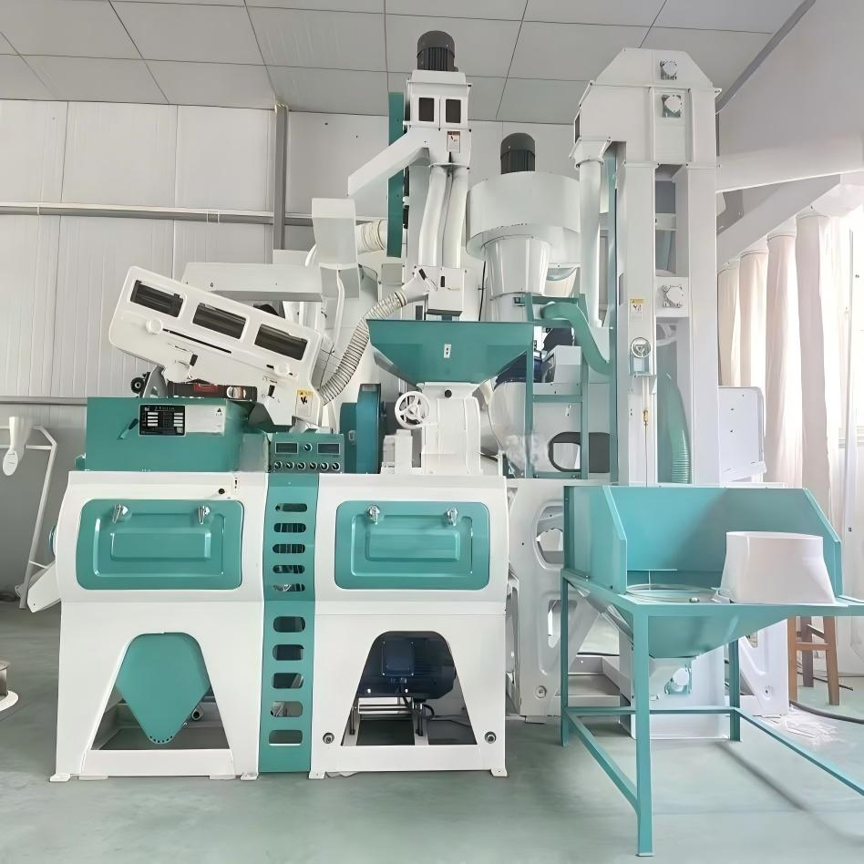 Complete Rice Mill Machines Rice Whitening Production Line Rice Dehusking Hulling Sheller Machine Paddy Cleaner Rice De Stoner Grain Cleaning Grinding Machine