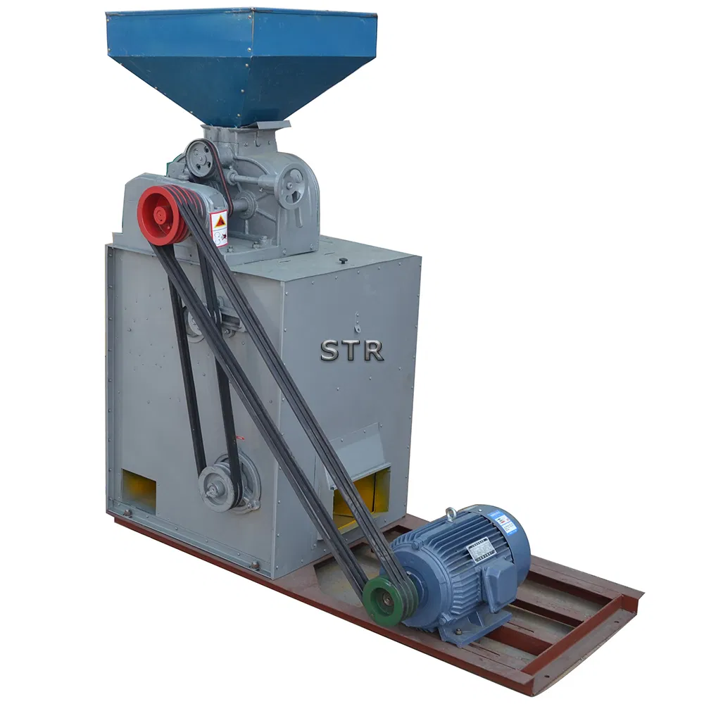 STR LJ25 máquina de procesamiento agroindustrial descascaradora rodillo de goma descascarado en tambor de hierro fundido 10 pulgada goma pequeño molino de deshusado de arroz descascarador