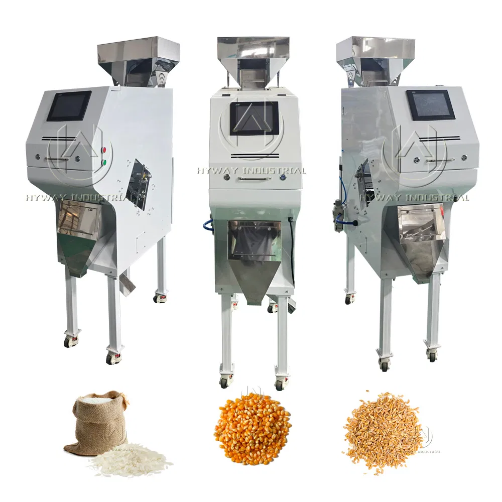 Hyway Industrial 500-7500kg/H arroz Blanco Marrón maíz trigo granos nueces Semillas plástico té Café granos de café Sorting Color máquina de sorter