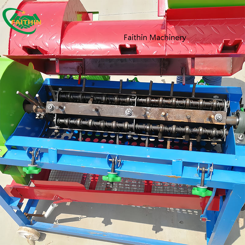 Máquina peladora y trilladora multifuncional de diesel para pequeña escala de sorgo, soja, arroz, trigo y maíz