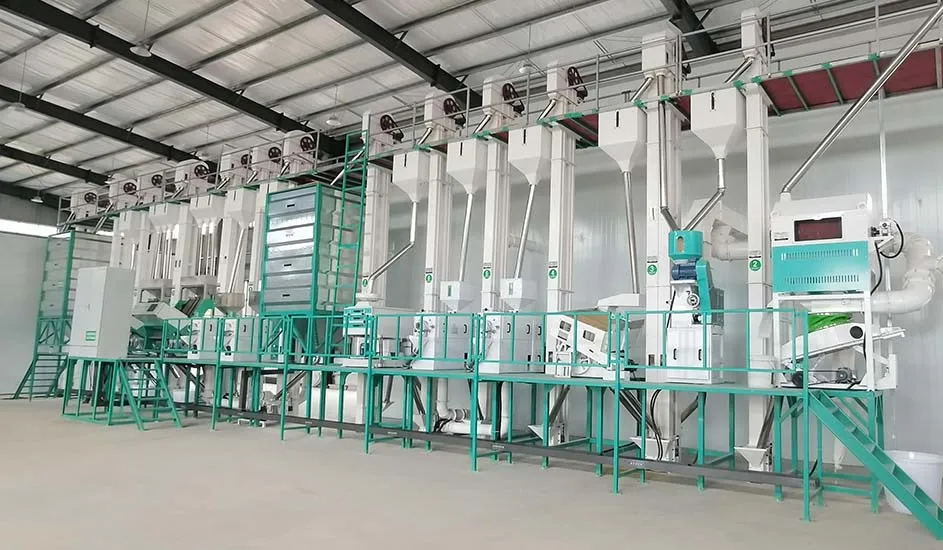 Línea de procesamiento de arroz llave en mano completa con soporte de instalación