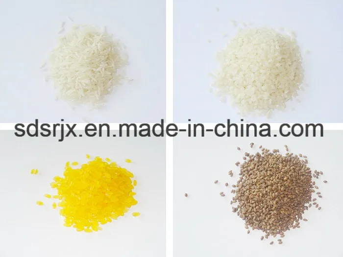 Máquina de arroz artificial de konjac con ingredientes halal, línea de procesamiento de extrusión de arroz fortificado, extrusora y secadora