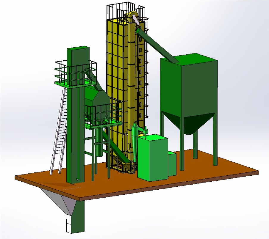 10/15-50 Toneladas Por Lote Máquina Semilla Trigo Maíz Arroz Granos Secadores (Planta de Molino de Arroz)