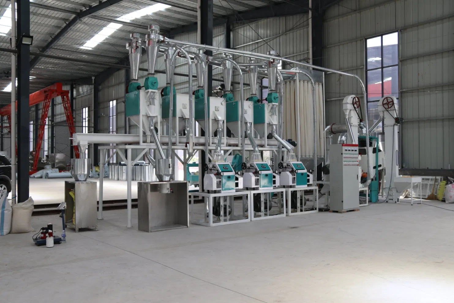 6-8tpd Máquina de molienda de harina de alta eficiencia automática combinada para trigo, arroz y maíz