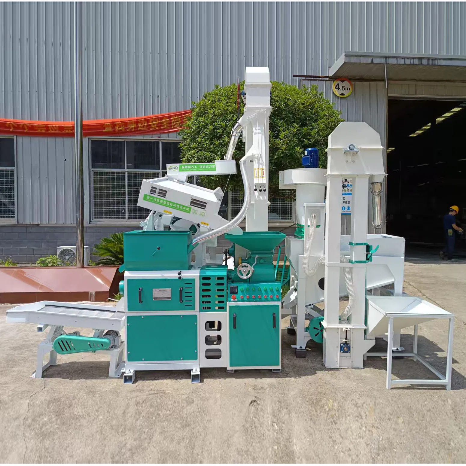 Máquina de Molienda de Arroz Combinada 800-1000kg/H Tqlq50c Desstoneador Mlgt18 Descascaradora Mgzc70X5 Separador Mnms15A Blanqueadora SMS-34 Clasificador de Arroz Roto Máquina de Molino de Arroz