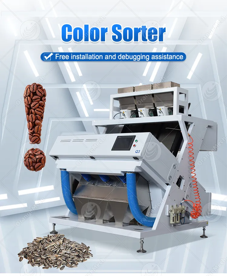 Pequeña máquina de clasificación óptica de color para té eléctrico, grano, nuez, semilla, café, frijol verde, arroz y ajo