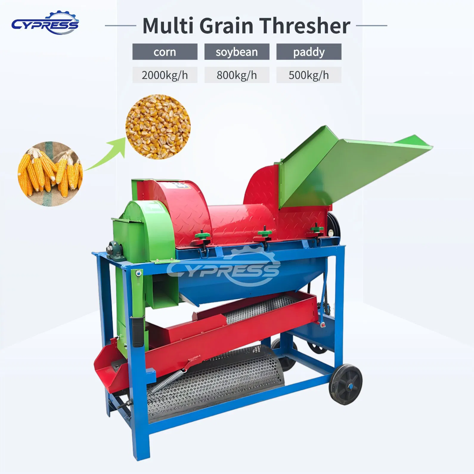 Máquina desgranadora automática de sorgo, arroz, soja, maíz, máquina multifuncional de trilla de trigo, sorgo, soja, mijo, máquina desgranadora de maíz