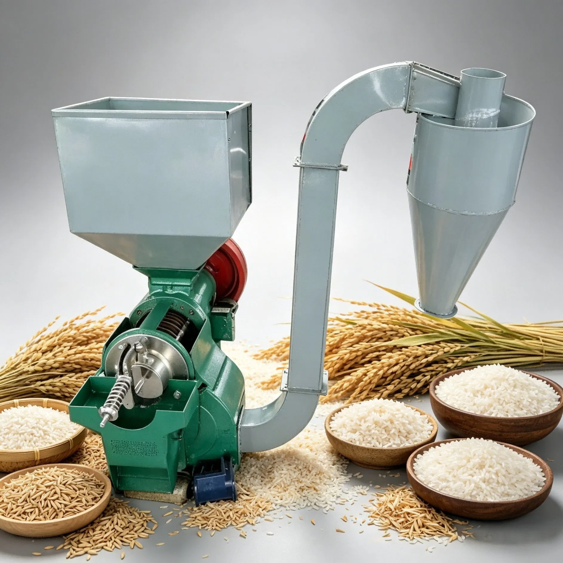 Unidad compacta de pulido de granos para el hogar, mini máquina de molienda de arroz