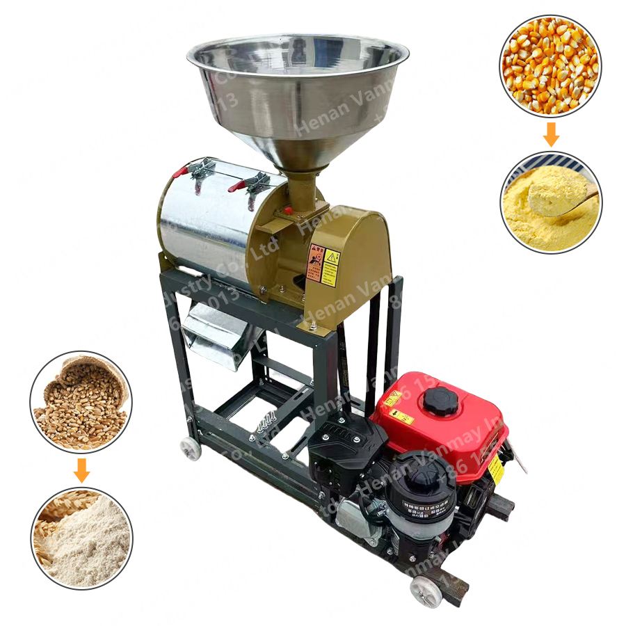 Máquina de molino de harina de maíz y trigo mini, molino de arroz para el hogar