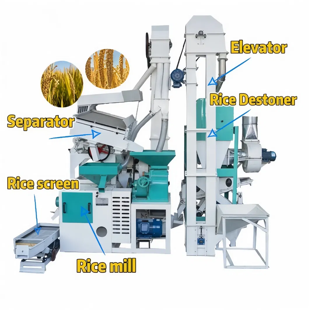 Máquina automática de desgranado de arroz, descascaradora industrial para el procesamiento de arroz paddy, descascaradora de arroz de alta capacity
