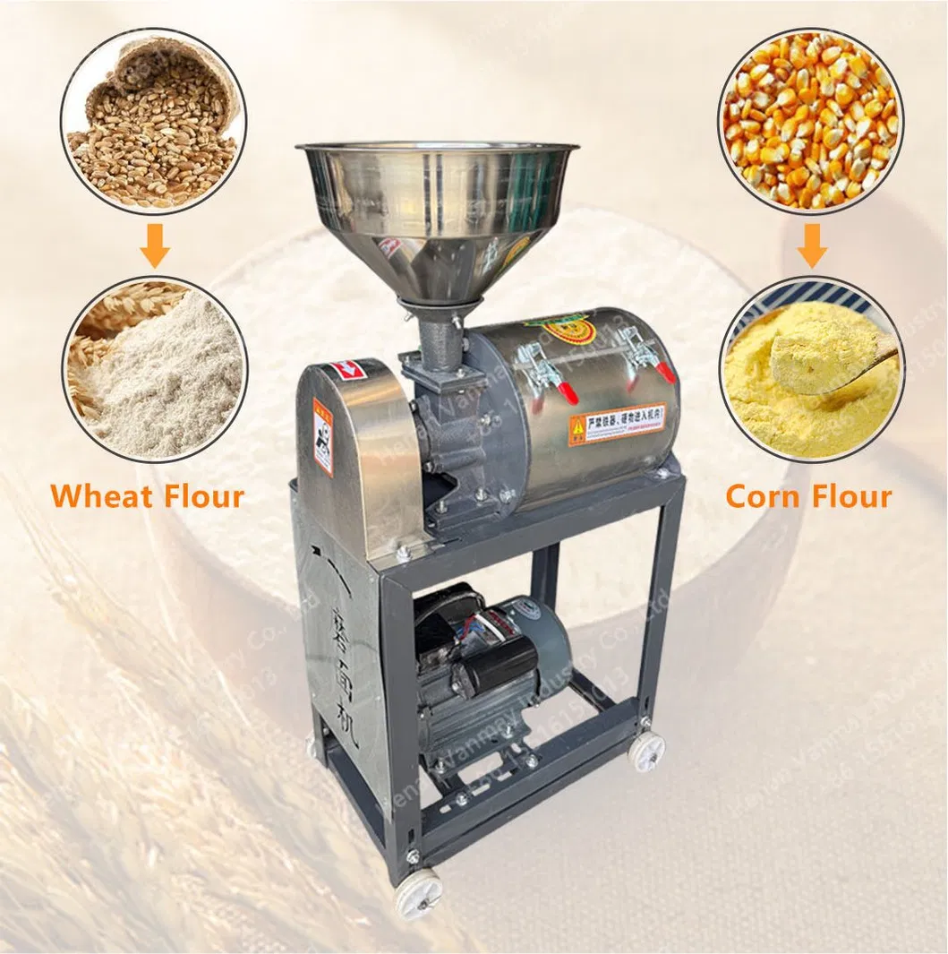 Máquina de molino de harina de maíz y trigo mini, molino de arroz para el hogar