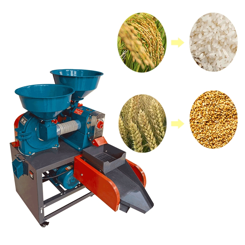 Nueva máquina de desgranado, trituración, eliminación de piedras y pelado de mijo y arroz