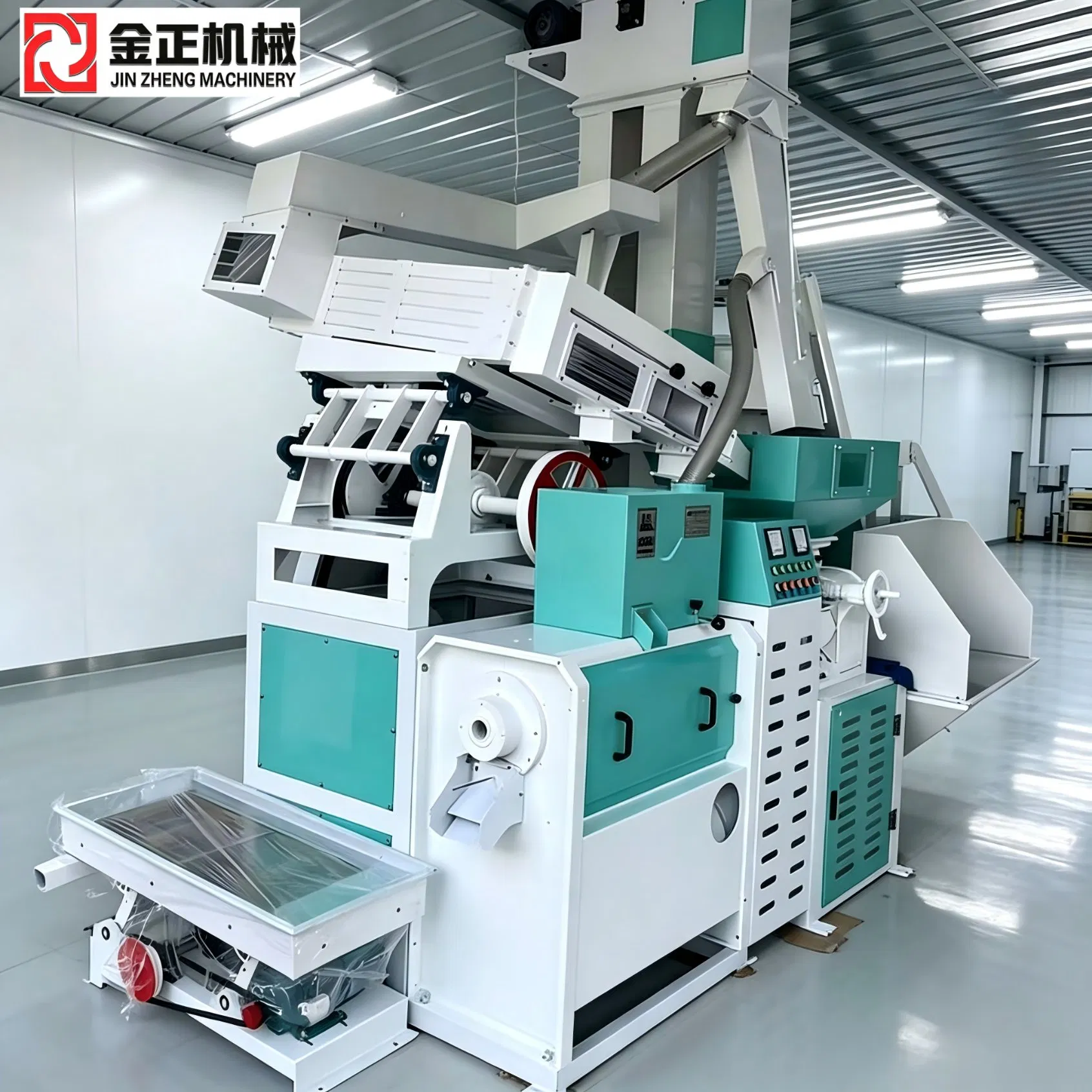 Complete Rice Mill Machines Rice Whitening Production Line Rice Dehusking Hulling Sheller Machine Paddy Cleaner Rice De Stoner Grain Cleaning Grinding Machine