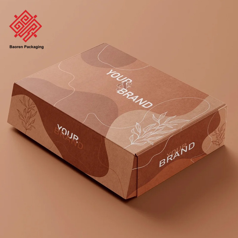 Baoren Flip-top Packaging Paper Box Double-sided Printed Corrugated Mask Airplane Paper Thickened Folding Color Box With Logo