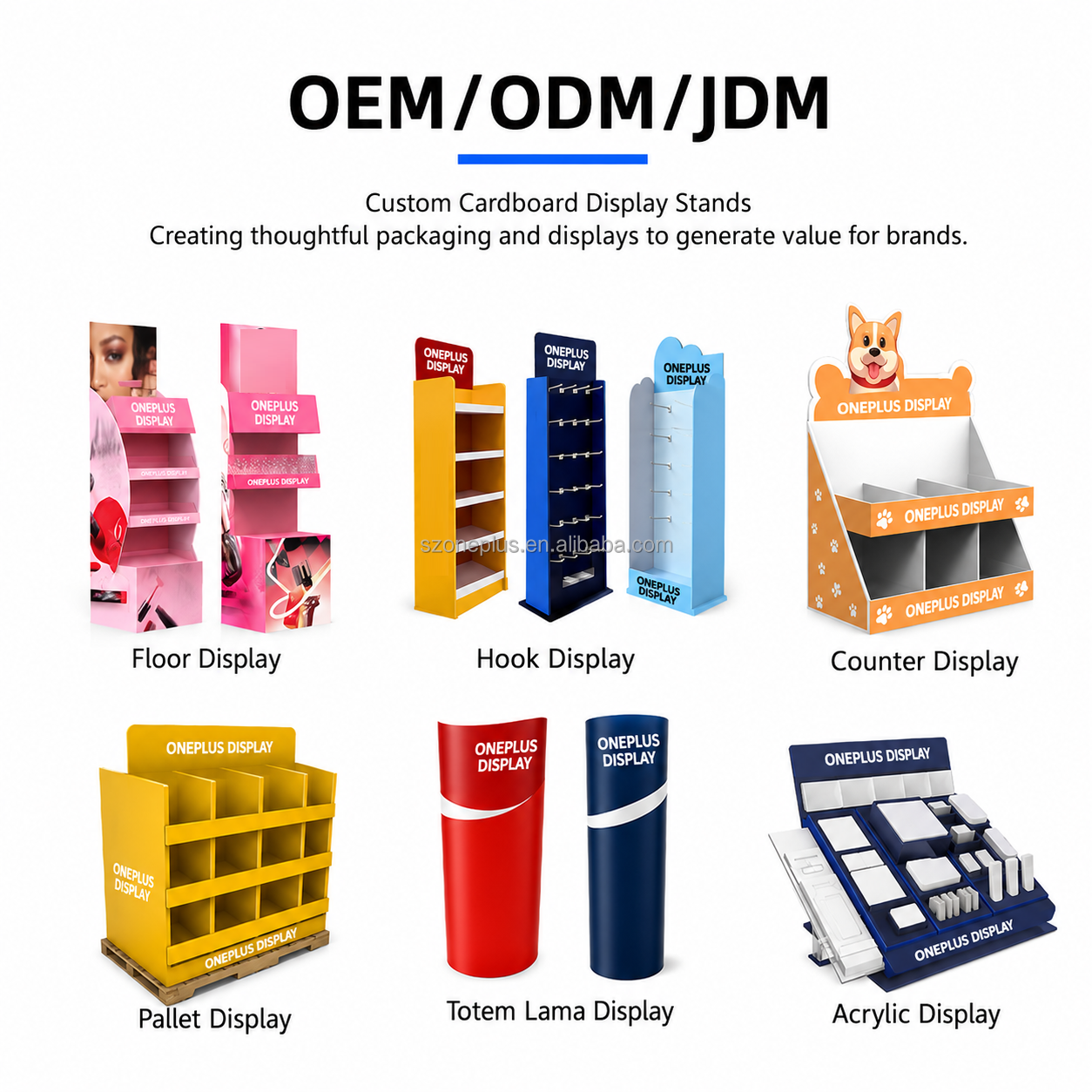 Custom Cardboard Counter Display Boxes PDQ Paper Display Stands Retail Packaging for Small Products