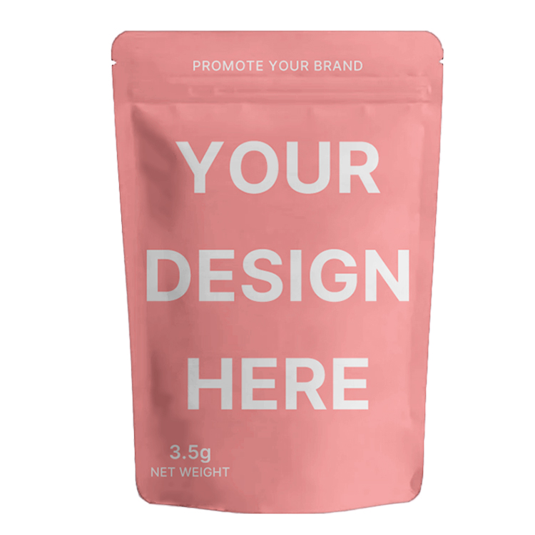 Printed Ziplock Food Smell Proof Aluminum 3.5G Custom Design Foil Stand up Pouch Bag of Food Mylar Bags Wholesale Custom