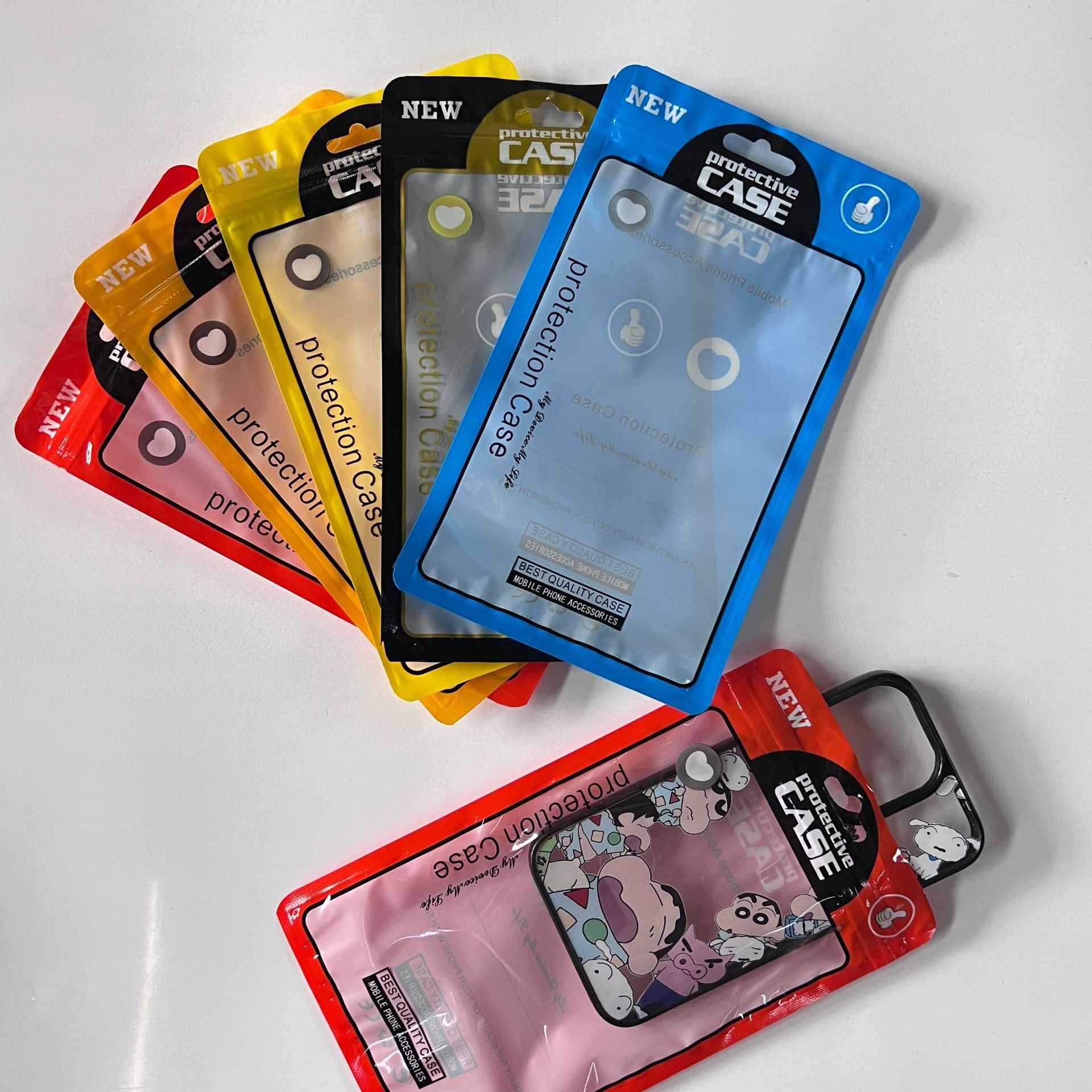 Wholesale Custom Printed Logo Ziplock Zipper Bag PE Glossy OPP Retail Packaging for Mobile Phone Cases Cover Packaging Pouch