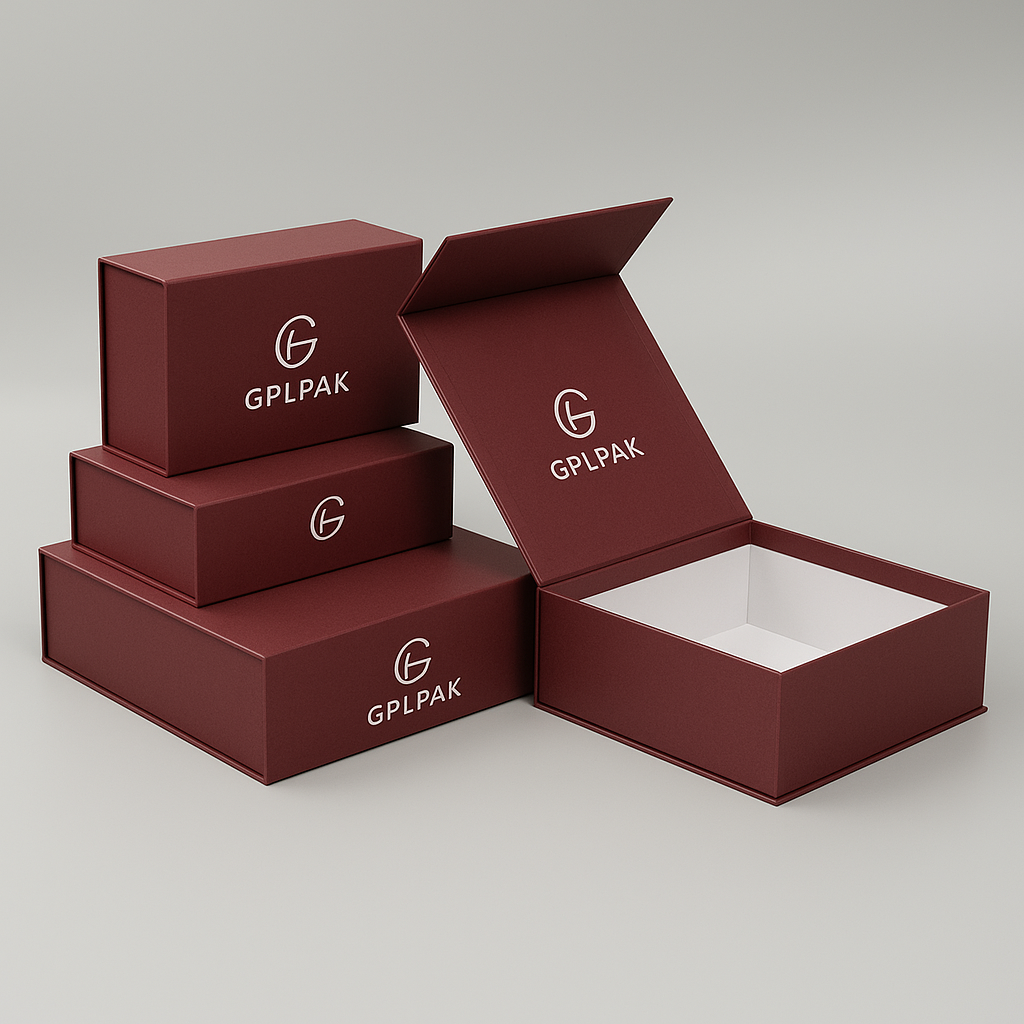 Premium Custom Logo Luxury Large Matte Rigid Paper Cardboard Black Foldable Empty Magnetic Folding Closure Gift Box Packaging