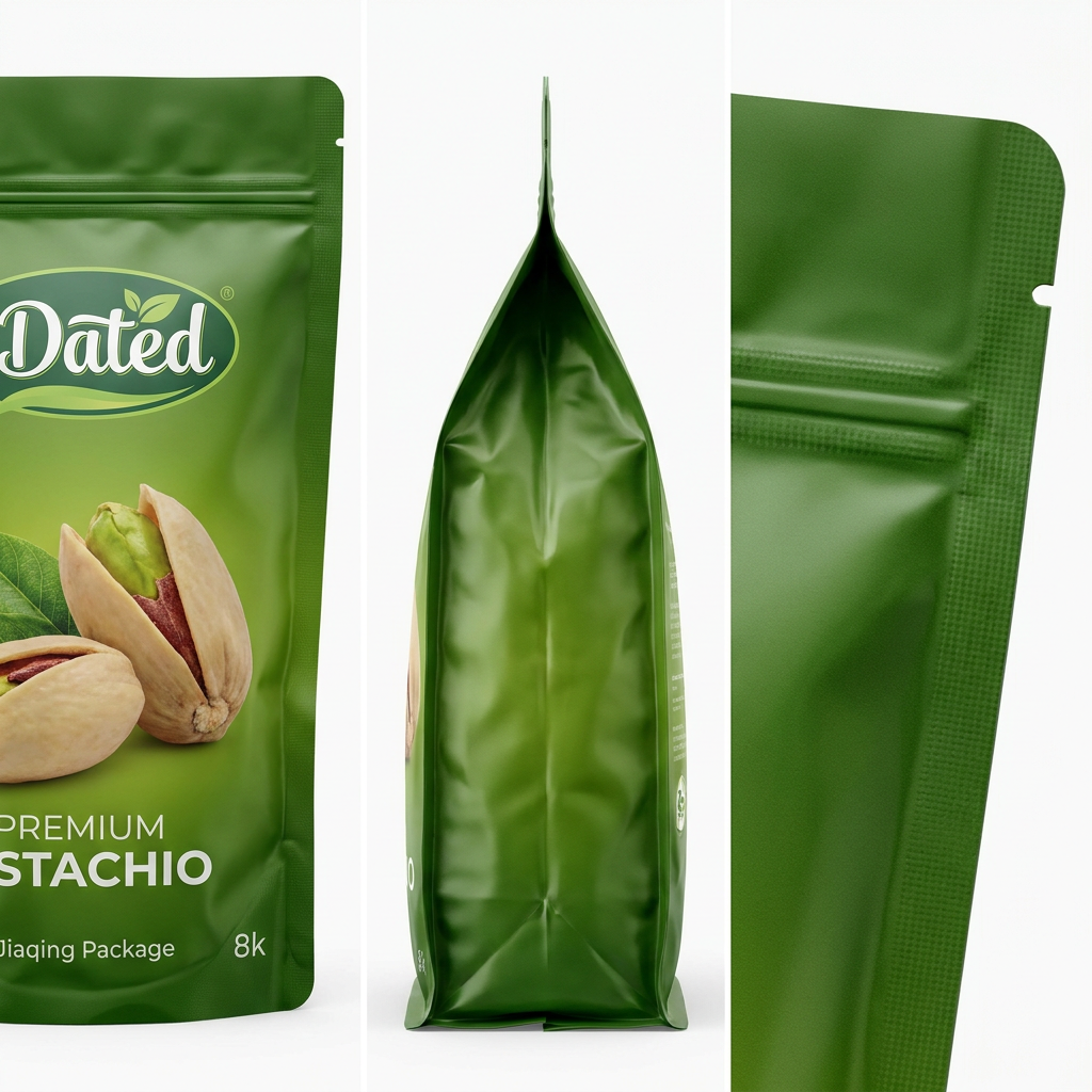Custom Printed Plastic Foil Zipper Stand up Pouch Resealable Stand-up Packing Pouch Mylar Pouch for Nut Peel Packaging