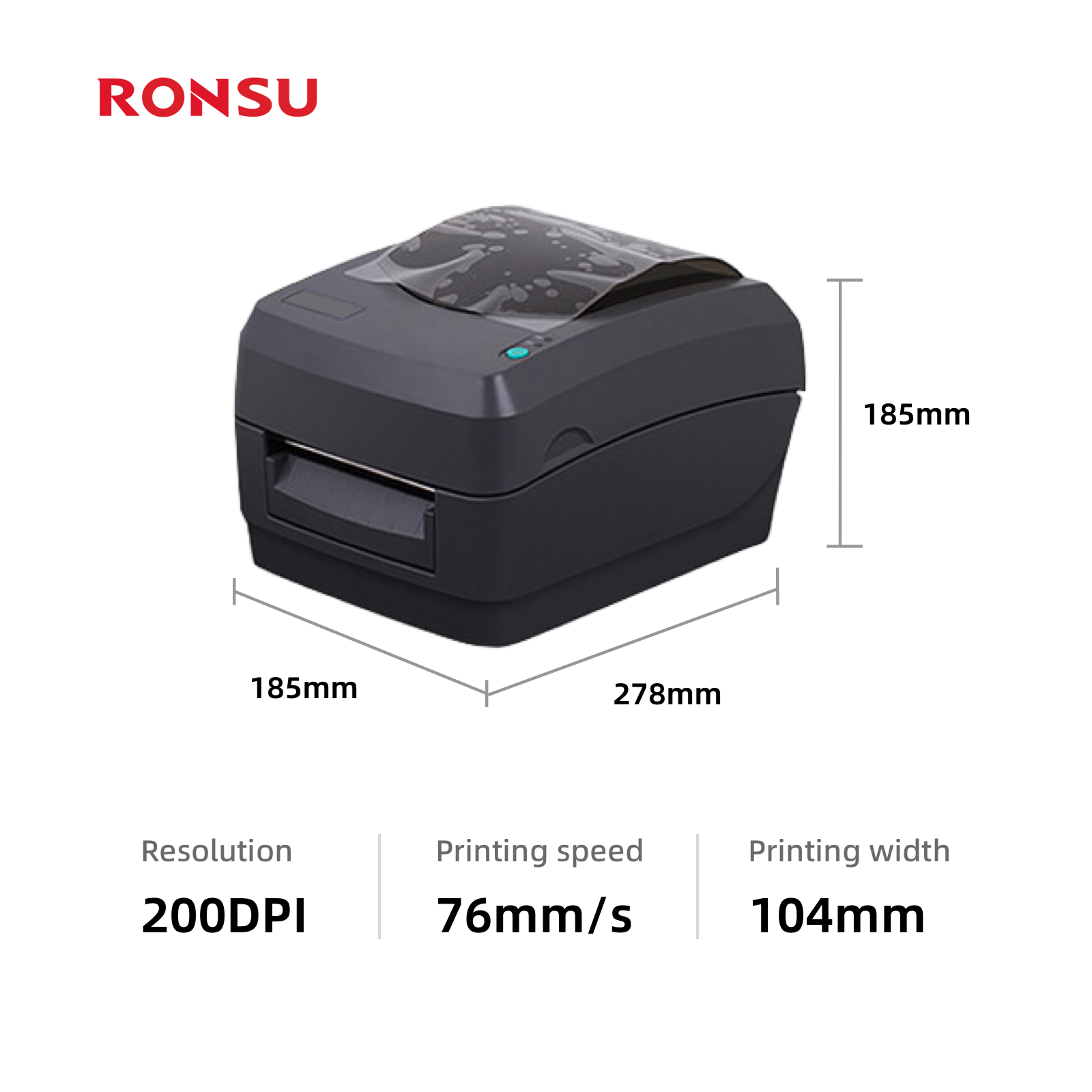 Desktop Thermal Transfer Ribbon Label Printer, Stable and Durable, Suitable for Logistics and Supermarkets
