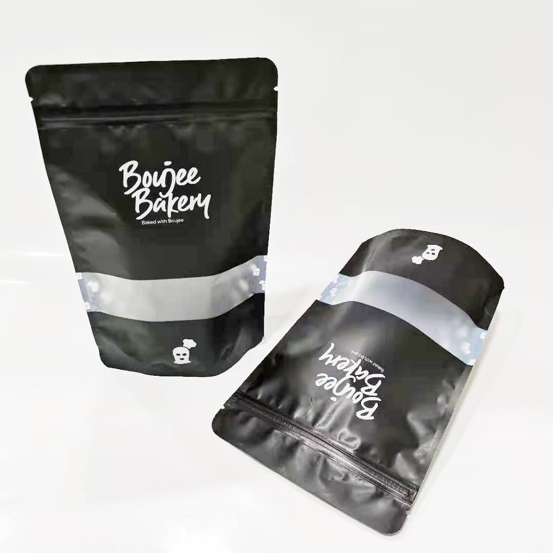 Oem Printing Design Food Bag Frosted Zipper Ziplock Bag for Sugar Packaging Bags for Accessories Luxury