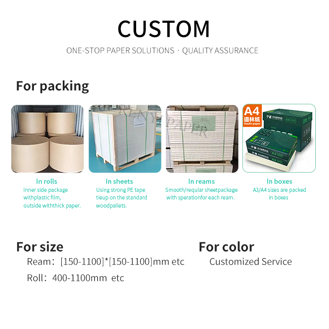 High Quality Custom Double Sided Wood Free Offset Paper Moisture Proof Commercial Printing Packaging Needs Specialty Paper
