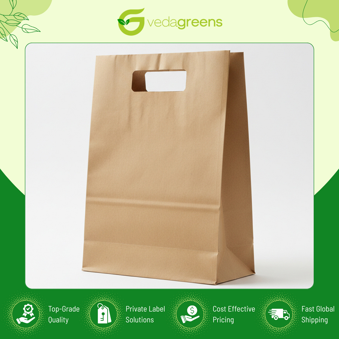 Bulk Supply Eco-Friendly Paper Bags &ndash; Ideal for Shopping, Food Takeaways &amp; Retail Packaging from Top Listed India Origin Vendor