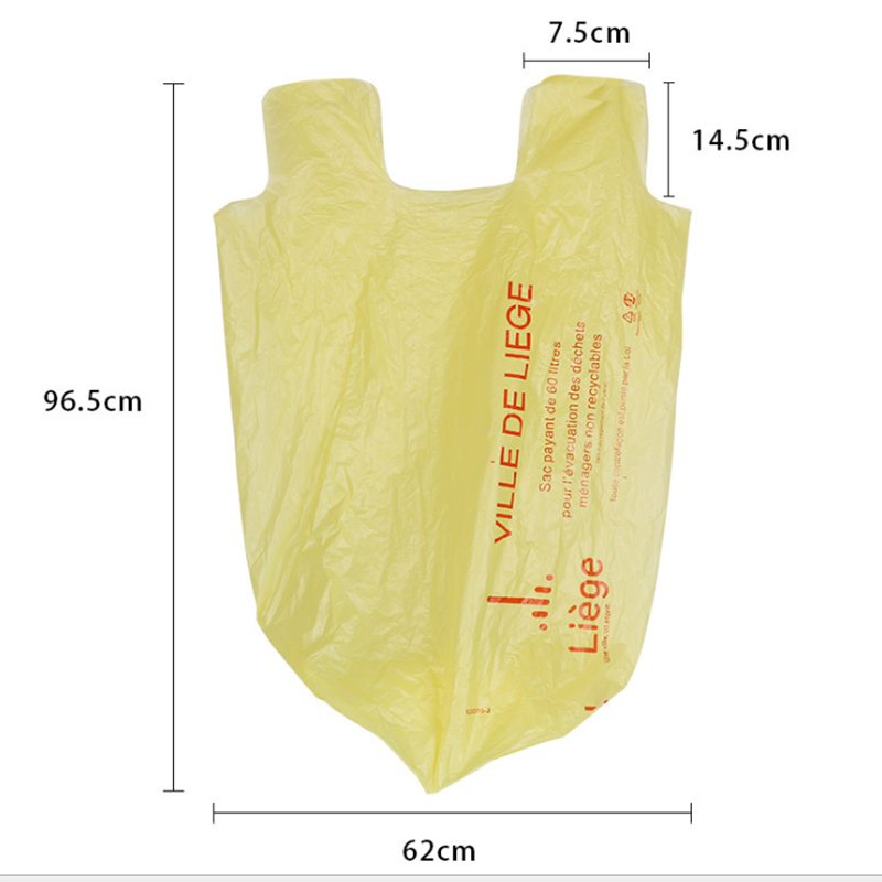 Large yellow trash bag