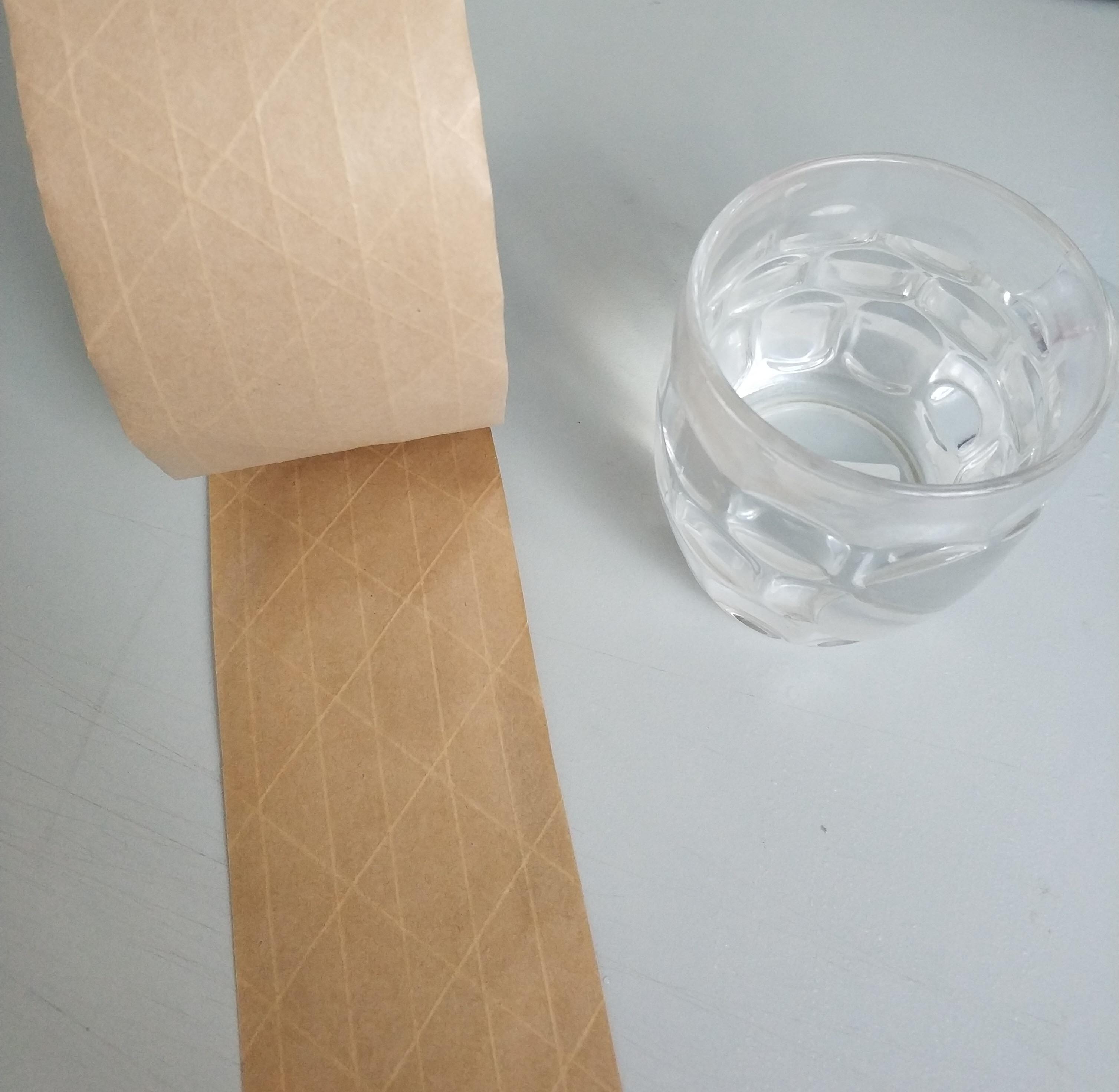 Water activated kraft paper tape