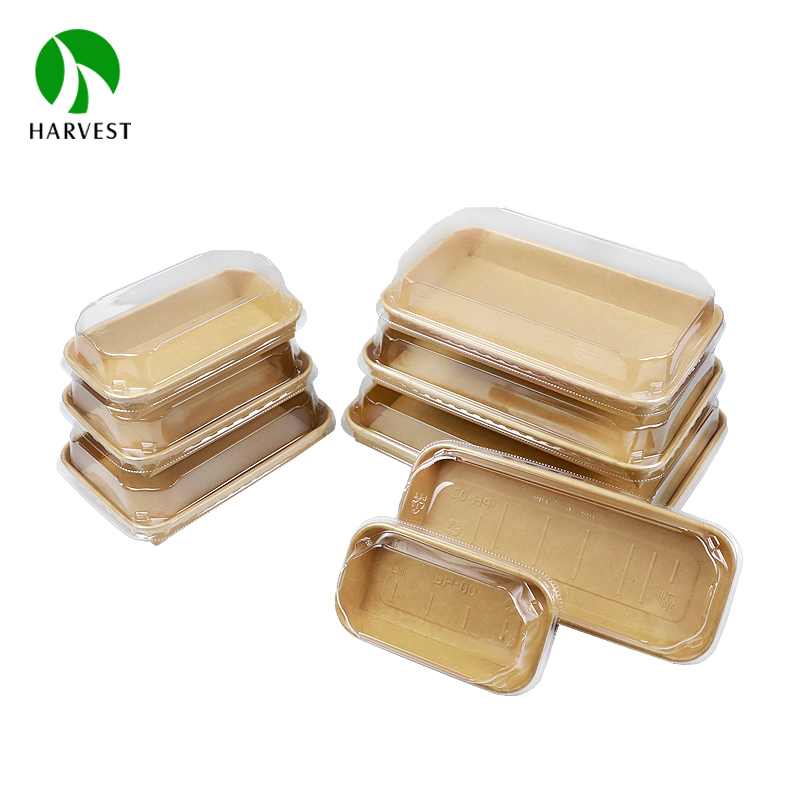 Eco Disposable Takeaway Natural Kraft Packaging Catering Paper Box for Food Packaging