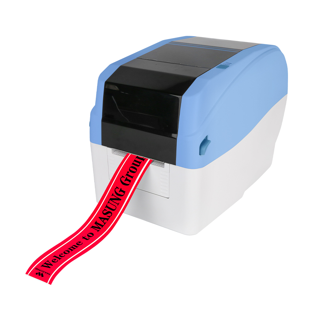 MASUNG Thermal Transfer Printer 300dpi Label Printer High Resolution Label Printing with Stain Ribbons