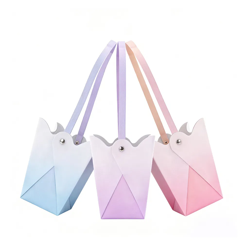Custom Printed Flower Handbags - Eco-Friendly Promotional Gift &amp; Retail Packaging