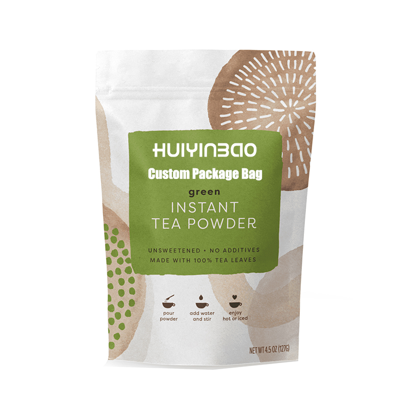 Custom Brand Logo Black Tea Plastic Mylar Bags Zipper Lock Reusable Milk Tea Candy Cookies Coffee Bean Stand up Packaging Bags