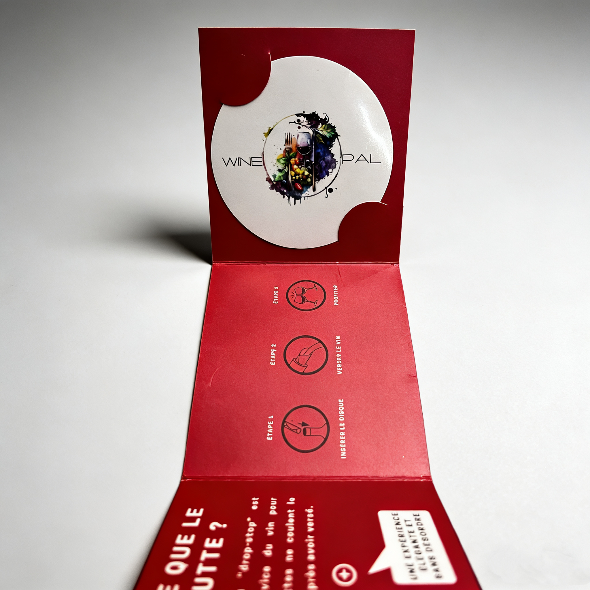 Custom Packaging Wine Pourer Disc With Card Cardboard &amp; Plastic Bag