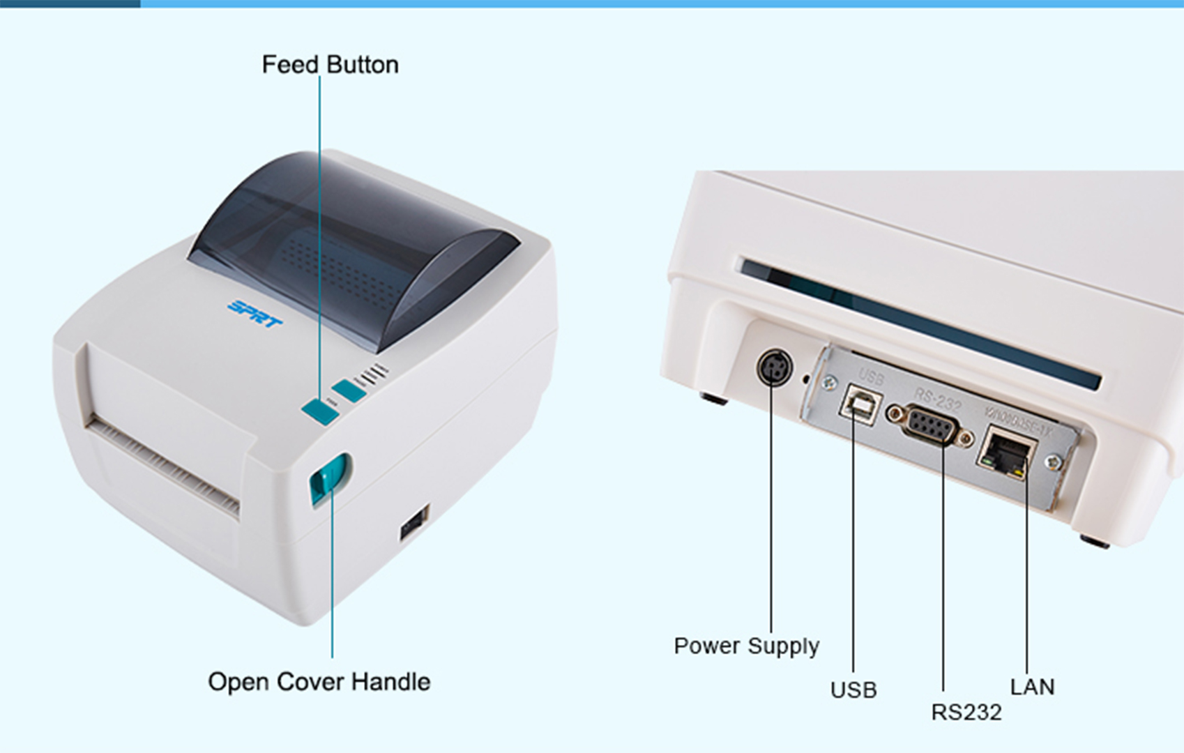 High Efficiency Direct Thermal Barcode Printer SP-TL51 4x6 Thermal Label Printer in Stock