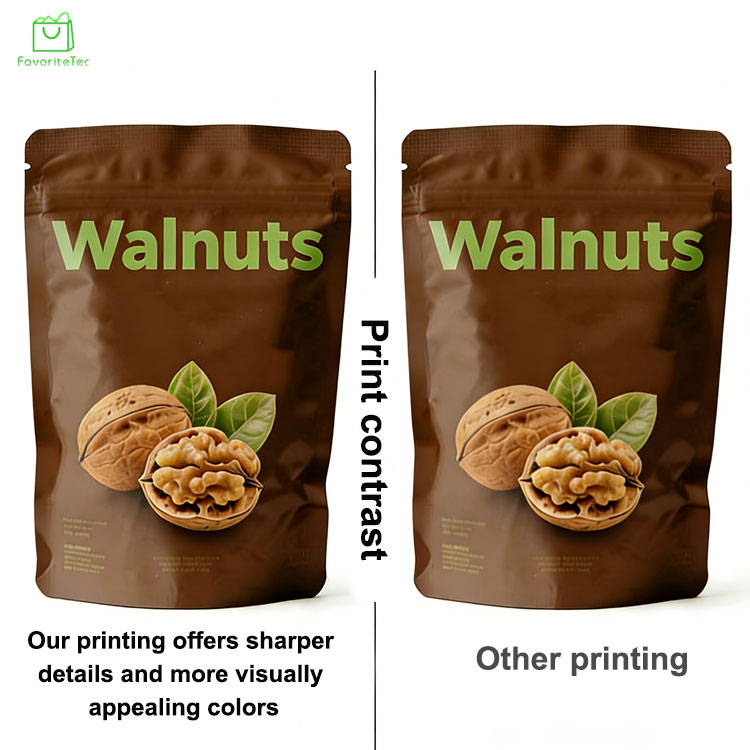 Custom Gravure Printed Stand up Pouch with Valve Food Grade E-commerce Plastic Packaging Bags for Pet Food and Nuts