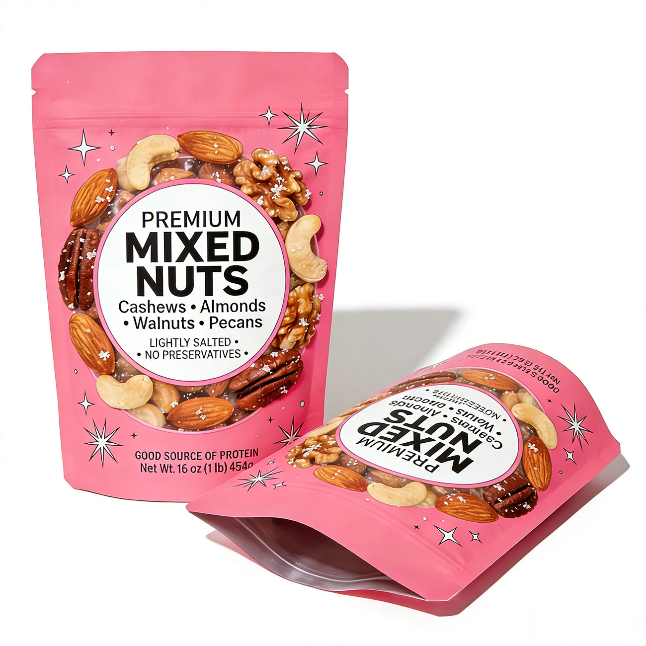Stand up Pouches Food Packaging Printed Zipper Packaging Bags Sweets Snacks Candy Ziplock Bags Top Brand PT