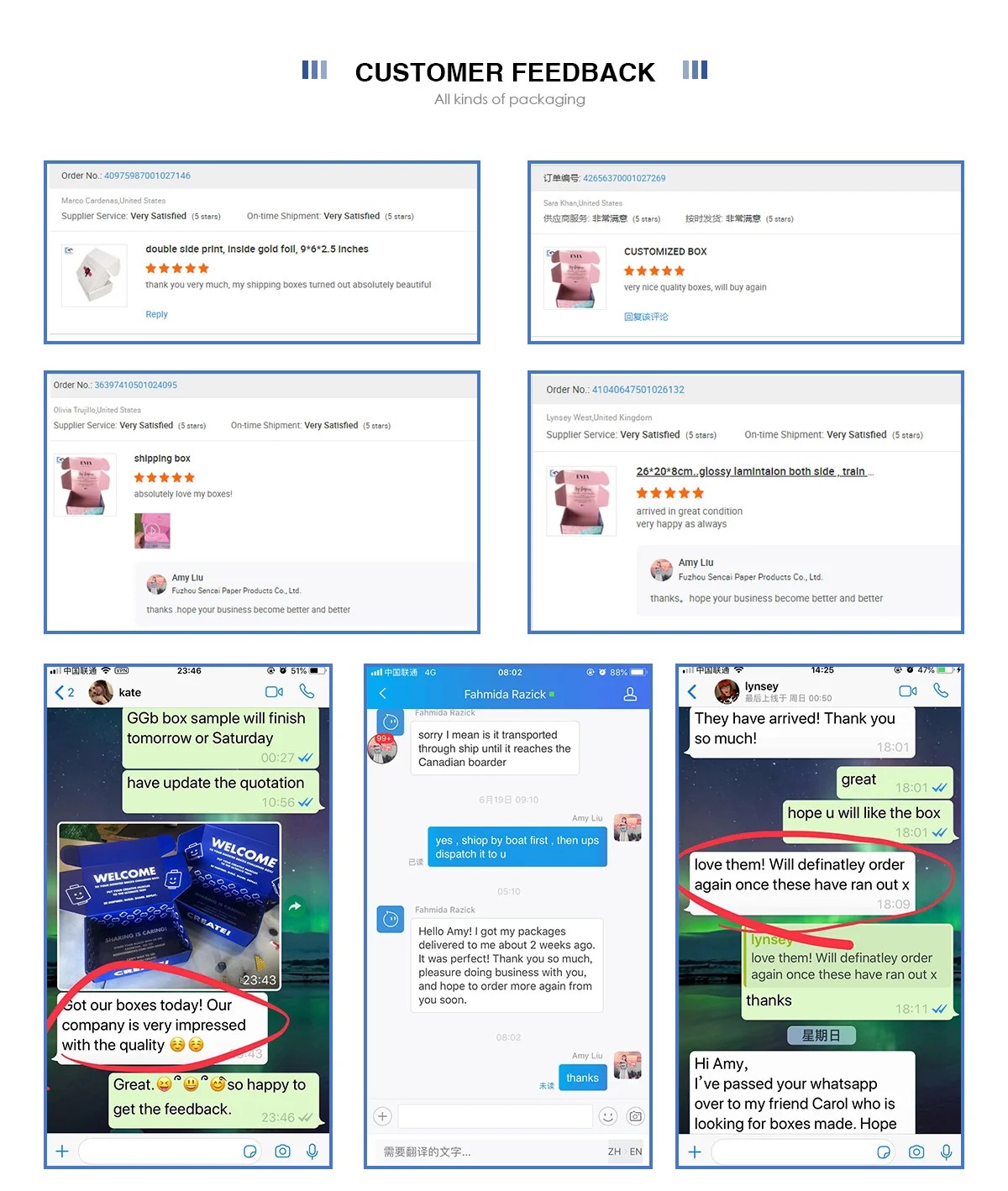 Customer feedback