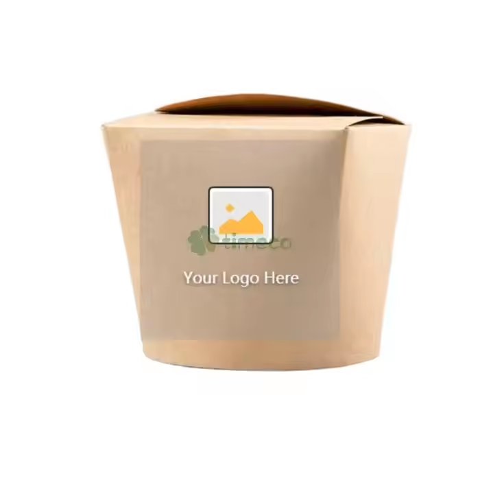 Eco-Friendly Custom Disposable Kraft Paper Noodle Pasta Packaging Boxes Wholesale Cheap Takeaway Food Packaging Solution