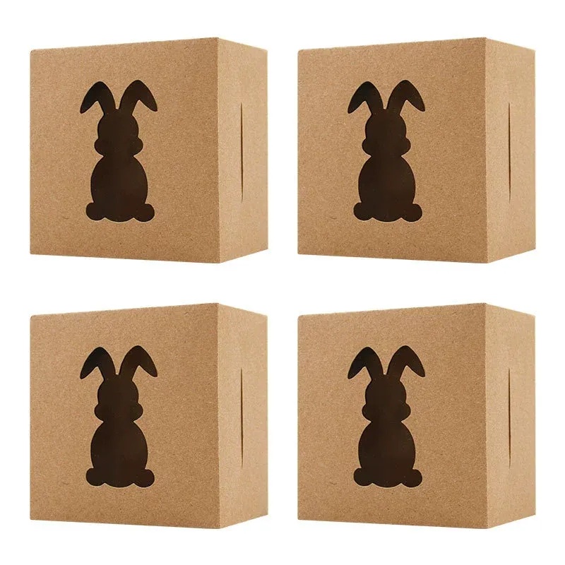 Recyclable Rigid Corrugated Board Easter Bunny Birthday Gift Box Window Customizable Logo/Graphic Design Matte Finish Custom