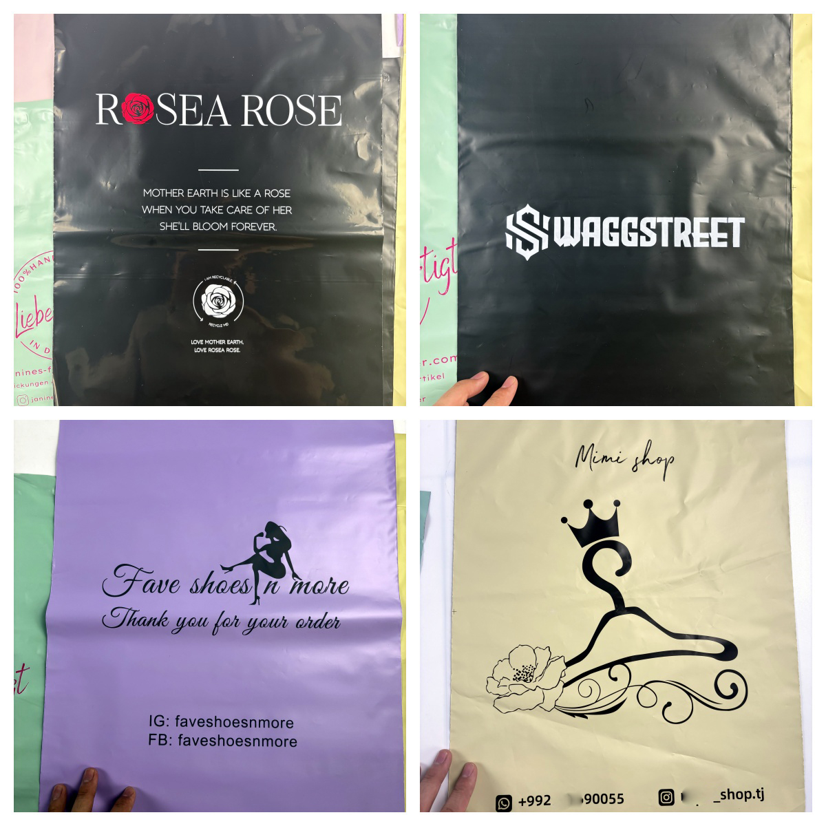 Free Sample Biodegradable Mailing Packaging Poly Mailer Bag Shipping Envelope Custom Pink Poly Shipping Cornstarch Mailer Bags