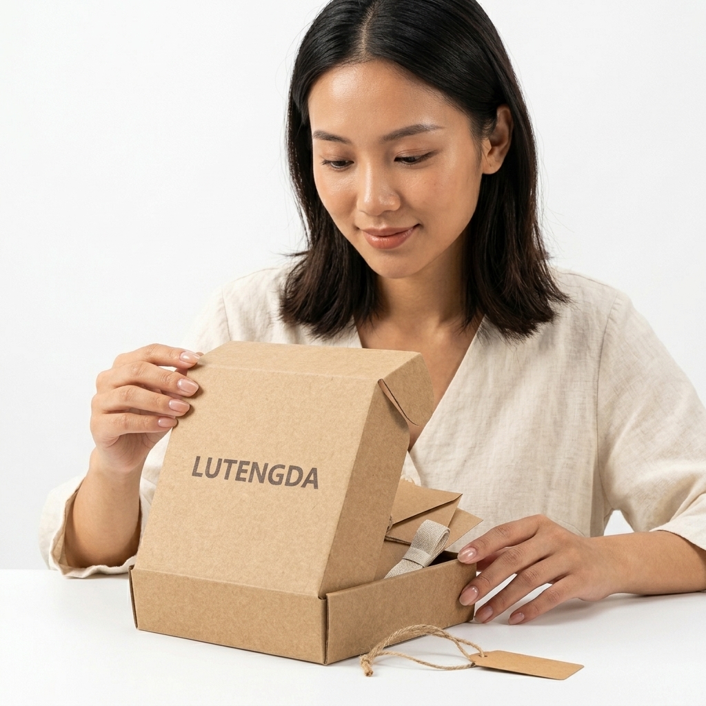 Custom Printed Embossed Glitter Sponge Lined Kraft Corrugated Mailer Box For E-commerce Shipping