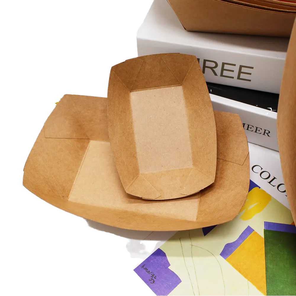 Brown Reusable Fast Food Take Away Recyclable Flexo Printed Kraft Paper Bag Classic Style Custom Logo Shopper Bag for