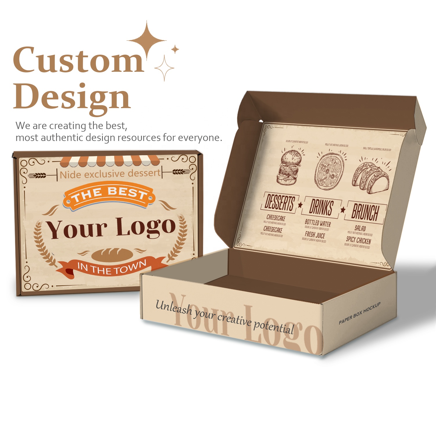 Wholesale Paper Donut Box Custom Design Chocolate Doughnut Gift Boxes With Logo