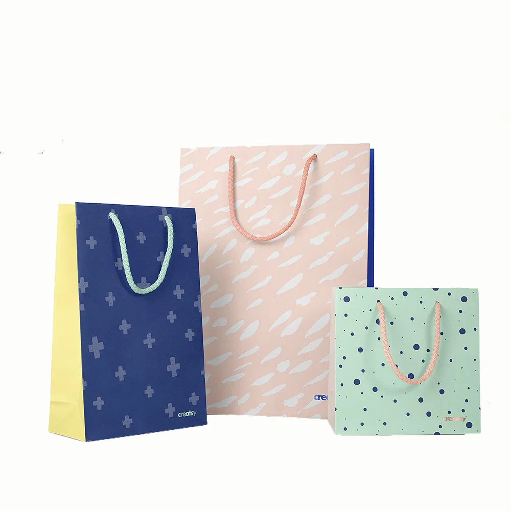 OEM Custom Printed Paper Shopping Bags Gift Packaging Bags Printing