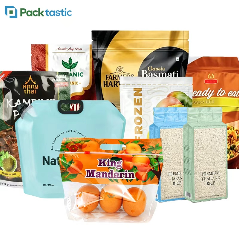 Packtastic Custom Printed Mylar Bags Stand up Pouch Food Grade Smell Proof Zipper Bags with Logo for Coffee Packaging Factory