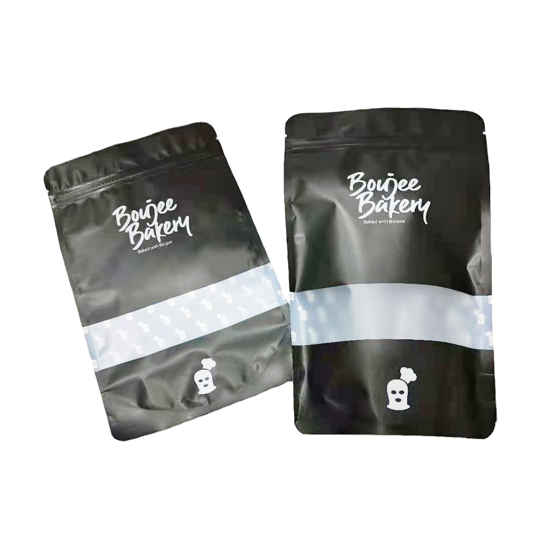 Oem Printing Design Food Bag Frosted Zipper Ziplock Bag for Sugar Packaging Bags for Accessories Luxury